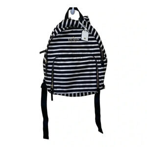 kate spade Black and White Striped Backpack